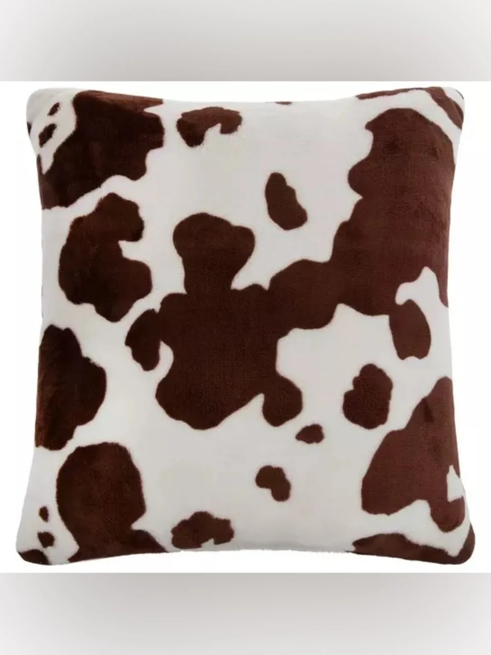 Cow Print Fleece Pillow